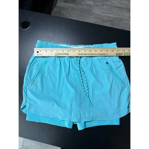 Athleta Trekkie Skort Sea Blue Size 6 Golf Tennis Ripstop Outdoor - Picture 7 of 10